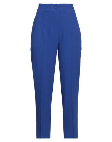 Access Fashion Woman Pants Bright Blue Size M Polyester, Viscose, Elastane