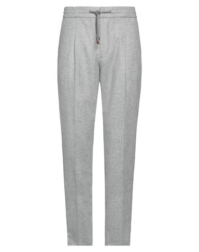 Brunello Cucinelli Man Pants Grey Size 38 Virgin Wool In Grey