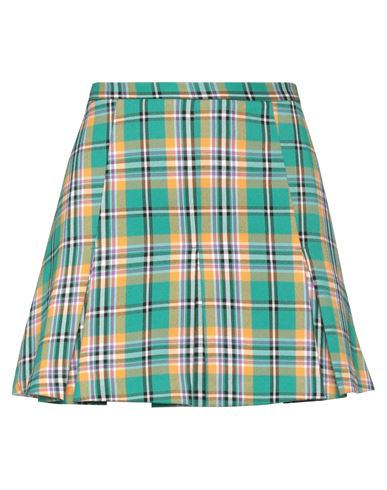 Shop Vicolo Woman Mini Skirt Green Size M Polyester, Viscose, Elastane