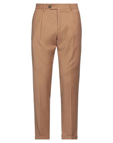 Manuel Ritz Man Pants Camel Size 34 Virgin Wool, Elastane In Beige