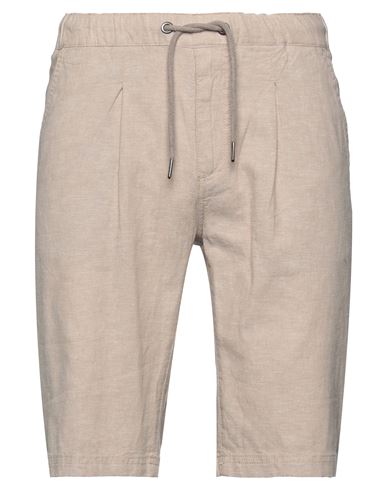 Fred Mello Man Shorts & Bermuda Shorts Beige Size 38 Linen, Cotton, Elastane
