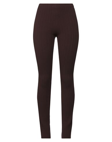 Laneus Woman Leggings Cocoa Size 6 Viscose, Polyester In Brown
