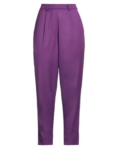 Collection Privèe Collection Privēe? Woman Pants Purple Size 4 Polyester, Viscose, Elastane