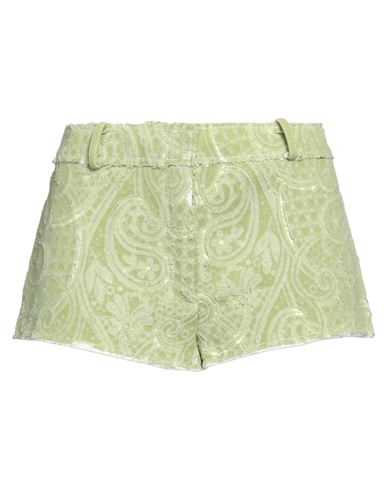 Ermanno Scervino Woman Shorts & Bermuda Shorts Light Green Size 4 Cotton, Viscose
