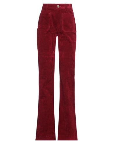 The Seafarer Woman Pants Burgundy Size 31 Cotton, Viscose, Elastane In Red