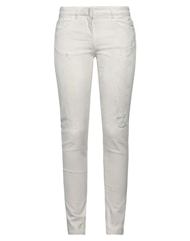 Givenchy Woman Denim Pants Cream Size 29 Cotton, Elastane In White