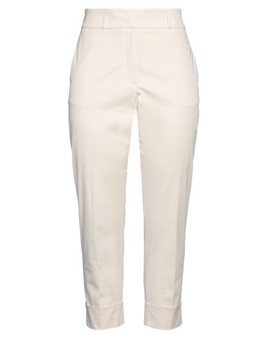 PESERICO PESERICO WOMAN PANTS IVORY SIZE 10 COTTON, ELASTANE