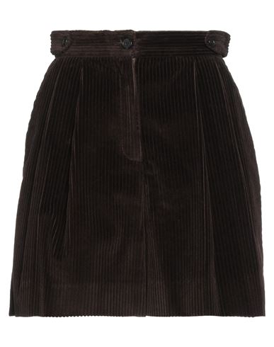 Dolce & Gabbana Woman Shorts & Bermuda Shorts Dark Brown Size 0 Cotton, Elastane
