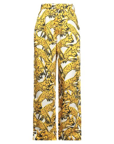 Shop Az Factory Woman Pants Yellow Size 6 Recycled Polyester, Polyester