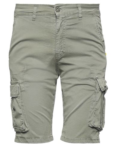 Shop Displaj Man Shorts & Bermuda Shorts Military Green Size 28 Cotton, Elastane