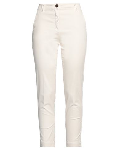 Marella Sport Woman Pants Ivory Size 4 Cotton, Elastane In White