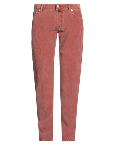Jacob Cohёn Man Pants Rust Size 35 Cotton, Polyurethane In Red