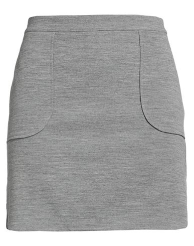 Pennyblack Woman Mini Skirt Grey Size 6 Cotton, Wool, Polyamide, Viscose