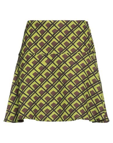 Jucca Woman Mini Skirt Acid Green Size 10 Viscose