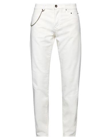 Siviglia Man Pants Cream Size 31 Cotton, Elastane In White