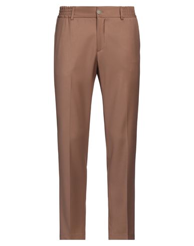 Alessandro Dell'acqua Man Pants Camel Size 38 Polyester, Viscose, Elastane In Brown