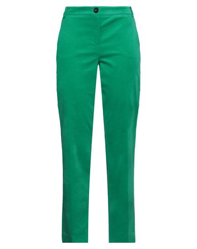 Emme By Marella Woman Pants Green Size 8 Cotton, Elastane