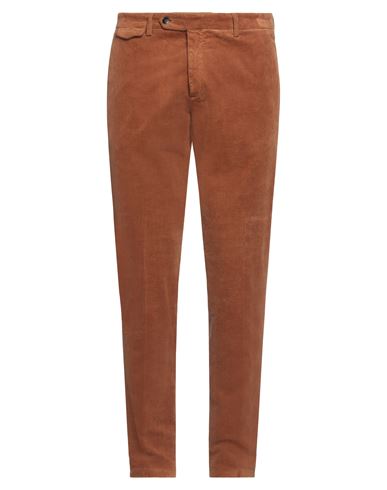 Paoloni Man Pants Tan Size 38 Cotton, Elastane In Brown
