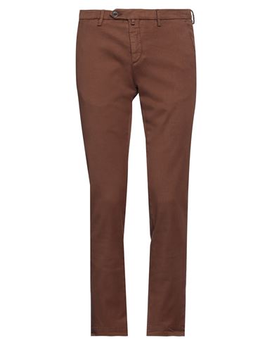 B Settecento Man Pants Brown Size 31 Cotton, Wool, Elastane