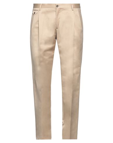 Dolce & Gabbana Man Pants Beige Size 40 Cotton