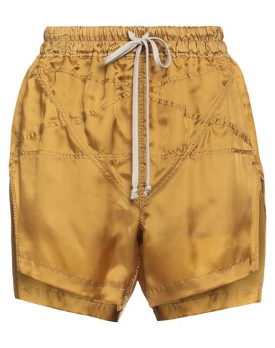 Shop Rick Owens Woman Shorts & Bermuda Shorts Mustard Size 8 Cupro In Yellow