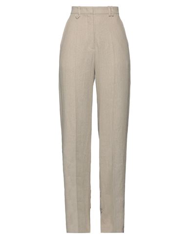 Jacquemus Woman Pants Beige Size 6 Linen