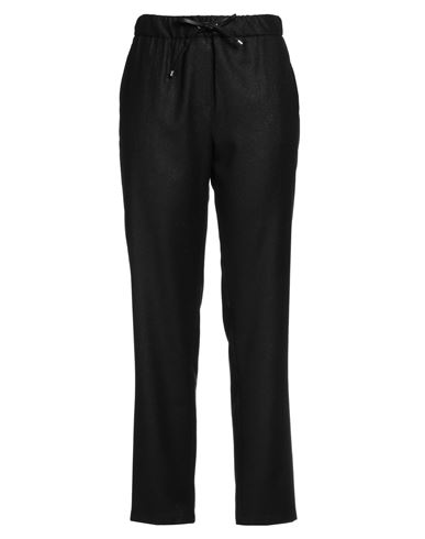 Lorena Antoniazzi Woman Pants Black Size 10 Virgin Wool, Polyamide, Metallic Fiber