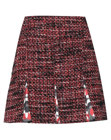 Boutique Moschino Woman Mini Skirt Red Size 10 Acrylic, Polyester, Wool, Cotton, Polyamide