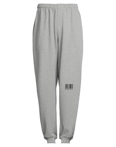 Vtmnts Man Pants Grey Size S Cotton, Elastane In Grey