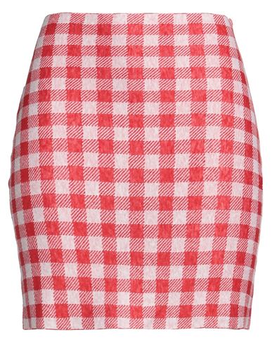 Philosophy Di Lorenzo Serafini Woman Mini Skirt Red Size 8 Linen, Cotton, Polyamide