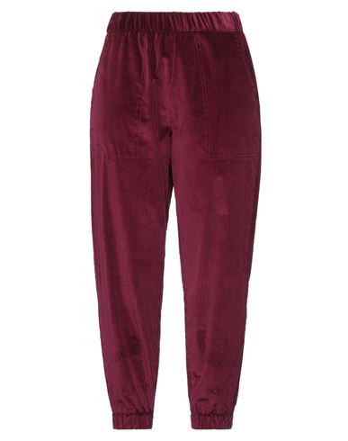 Niū Woman Pants Burgundy Size M Cotton In Red