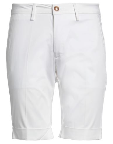 Shop Bulgarini Man Shorts & Bermuda Shorts White Size 30 Cotton, Elastane