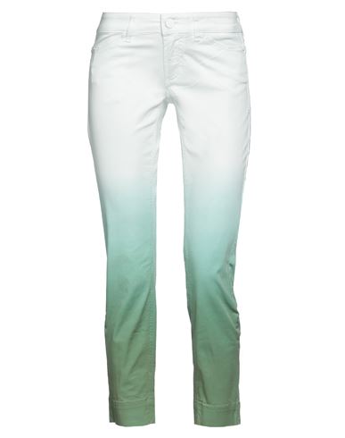 Jacob Cohёn Woman Denim Pants Light Green Size 28 Cotton, Elastane In White