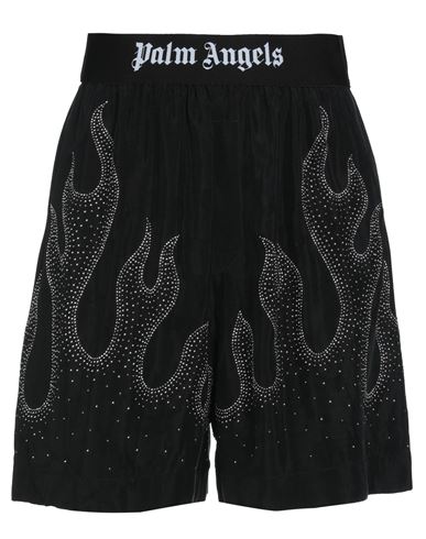 Palm Angels Woman Shorts & Bermuda Shorts Black Size S Cupro