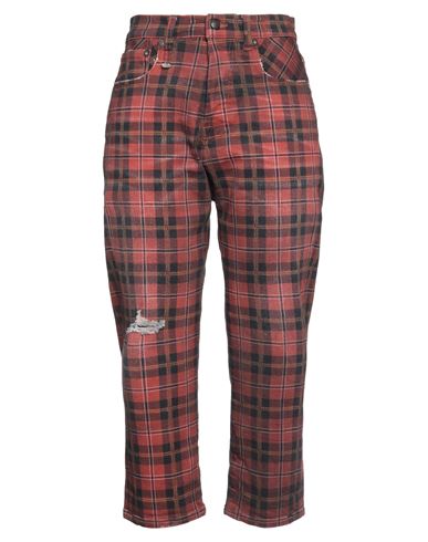 R13 WOMAN PANTS RUST SIZE 28 COTTON, ELASTANE 