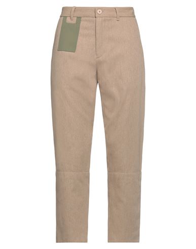 Myar Man Pants Khaki Size L Virgin Wool, Cotton, Acrylic, Polyester In Neutral