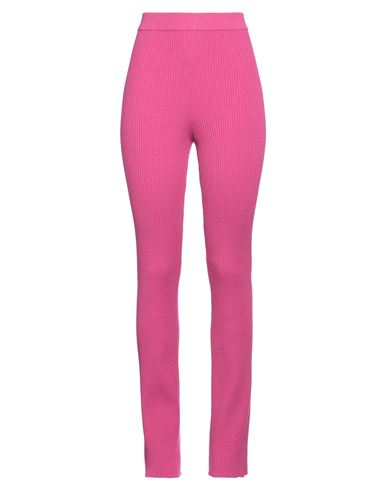 Msgm Woman Pants Fuchsia Size S Viscose, Polyester In Pink