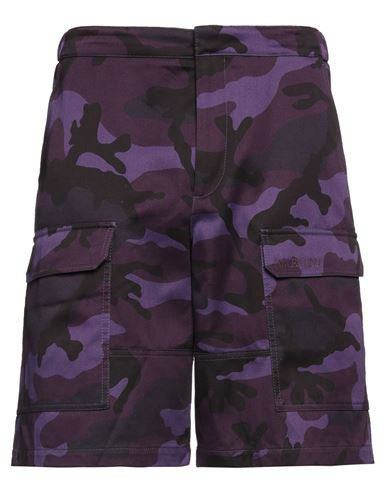 Shop Valentino Garavani Man Shorts & Bermuda Shorts Purple Size 32 Cotton