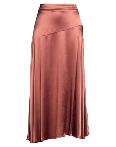 Alpha Studio Woman Midi Skirt Rust Size 10 Viscose