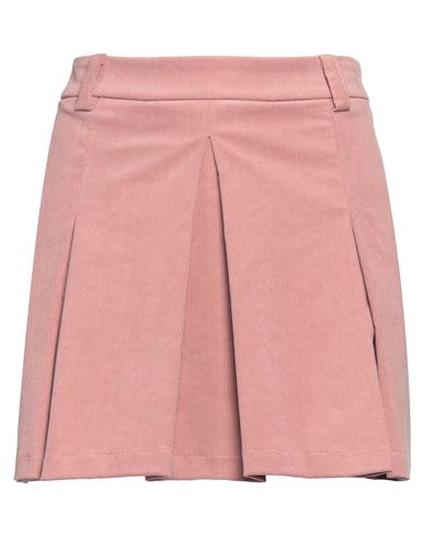 Haveone Woman Mini Skirt Pastel Pink Size M Cotton, Elastane