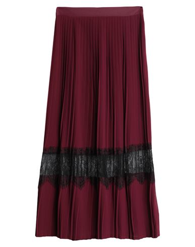 Kontatto Woman Midi Skirt Burgundy Size M Polyester In Red