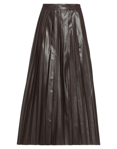 Shop Alpha Studio Woman Midi Skirt Dark Brown Size 8 Polyurethane