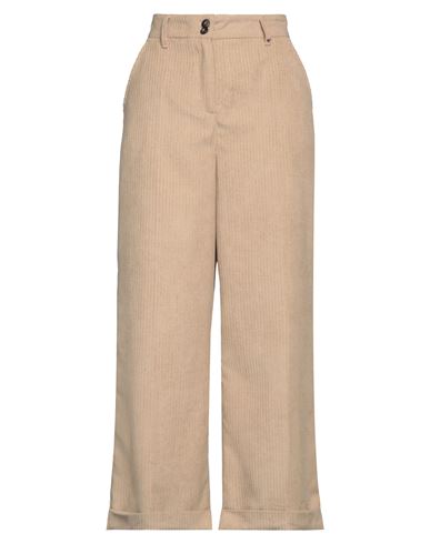 Happy25 Woman Pants Sand Size 6 Polyester, Elastane In Beige