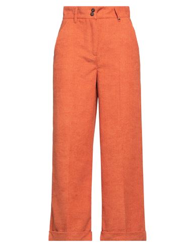 Happy25 Woman Pants Orange Size 8 Polyester, Elastane