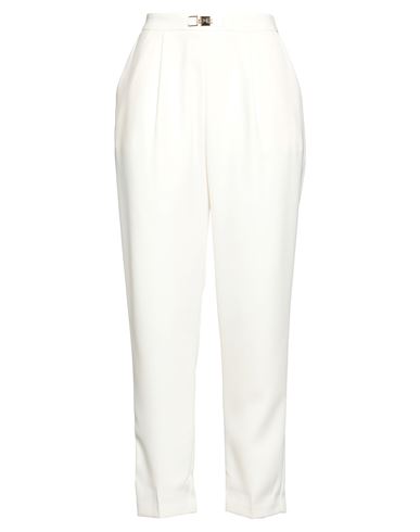 Elisabetta Franchi Woman Pants Ivory Size 8 Polyester In White