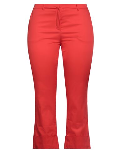 Goodmatch Woman Pants Red Size 8 Cotton, Polyamide, Elastane