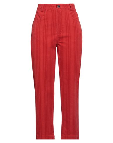 Tela Woman Pants Red Size 8 Cotton