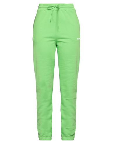 Msgm Woman Pants Light Green Size Xl Cotton