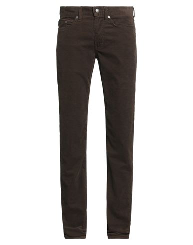 Gant Man Pants Dark Brown Size 30w-34l Cotton, Elastane In Brown