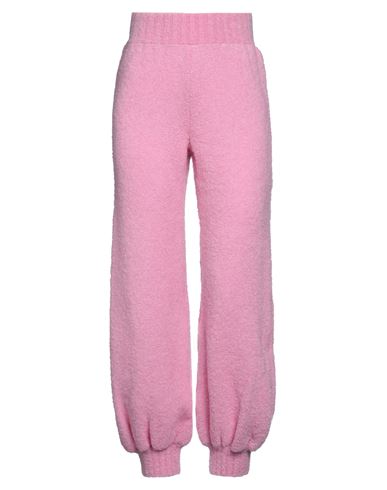 Msgm Woman Pants Pink Size M Virgin Wool, Polyamide
